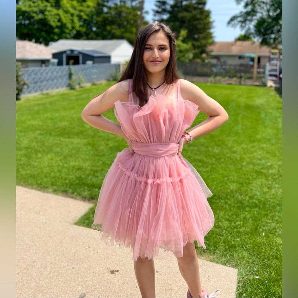 Elegant Pink Tulle  Dress